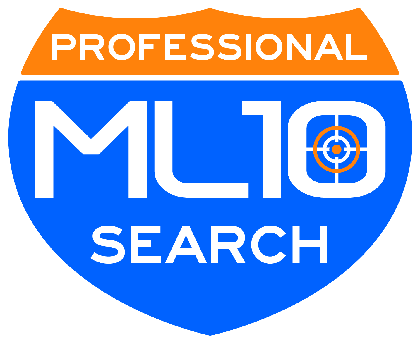 Interstate sign with Professional ML10 Search text included inside the sign